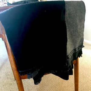 Black poncho scarf